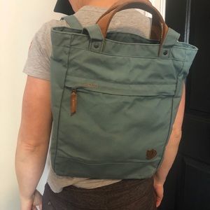 Fjallraven tote backpack.
